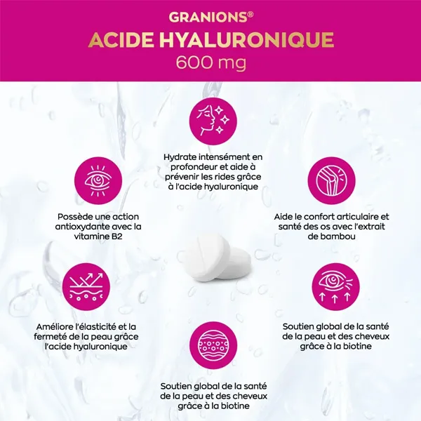 Granions acide hyaluronique 600 mg comprimés