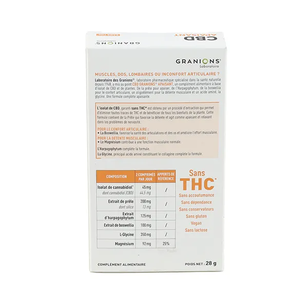 Granions CBD Apaisant comprimé