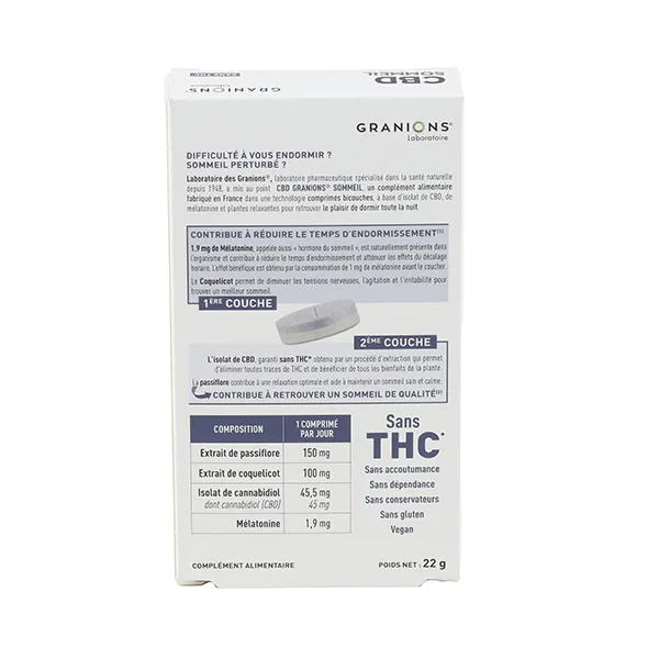 Granions CBD Sommeil comprimés