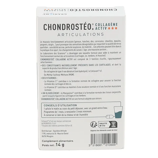 Chondrostéo+ Articulations Collagène Activ gélules