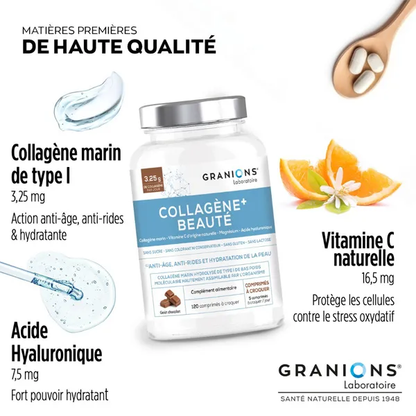 Granions Collagène+ Beauté Chocolat comprimés