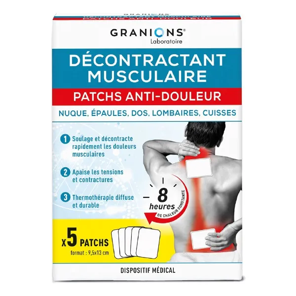 Granions Décontractant musculaire Patchs anti douleur