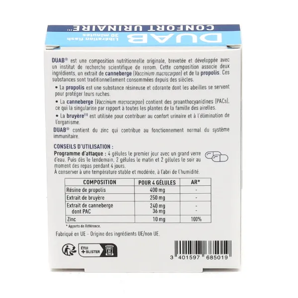 Duab Confort urinaire gélules