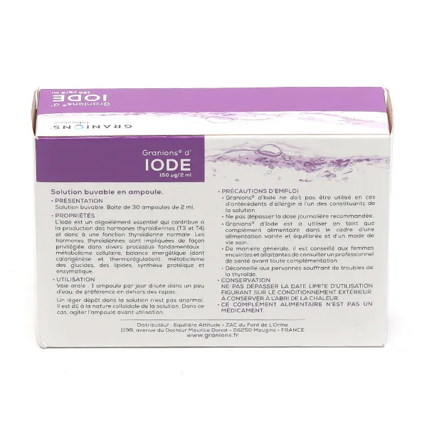 Granions Iode ampoules