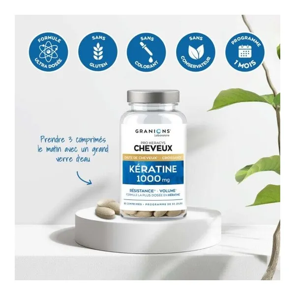 Granions Pro Keracys Cheveux Kératine 1000 mg comprimés
