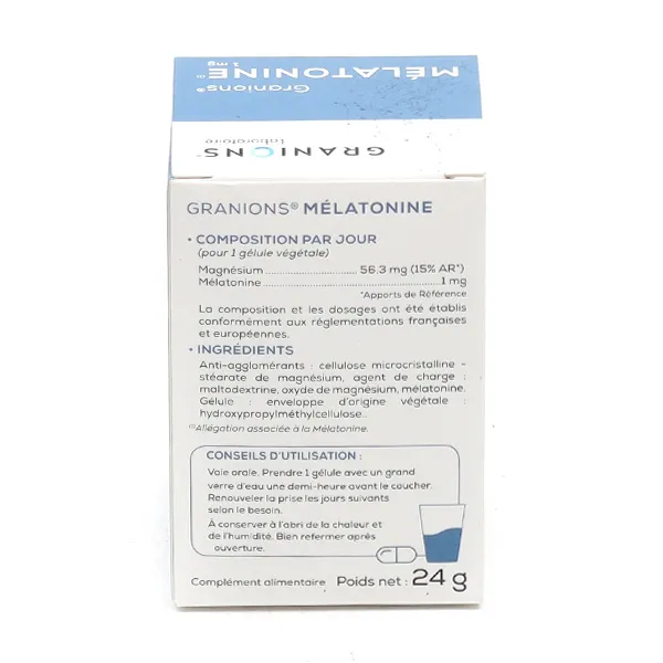 Granions mélatonine 1 mg gélules