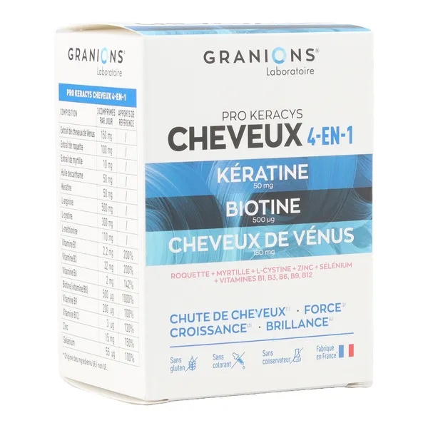 Granions Pro Keracys Cheveux 4 en 1 comprimés