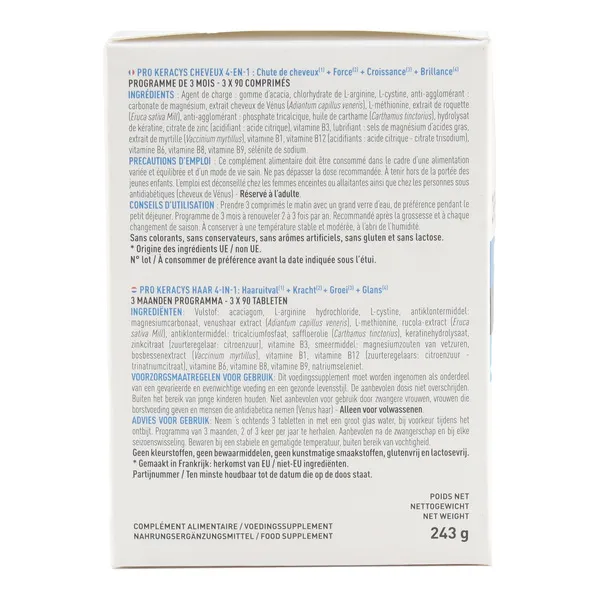 Granions Pro Keracys Cheveux 4 en 1 comprimés