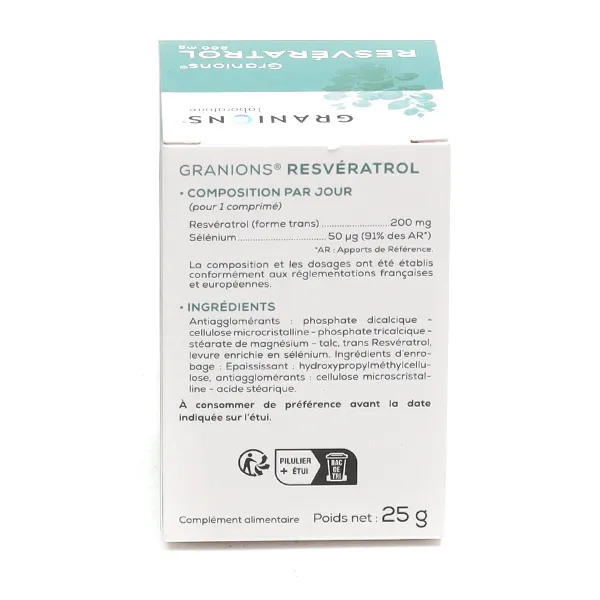 Granions resvératrol 200 mg comprimés