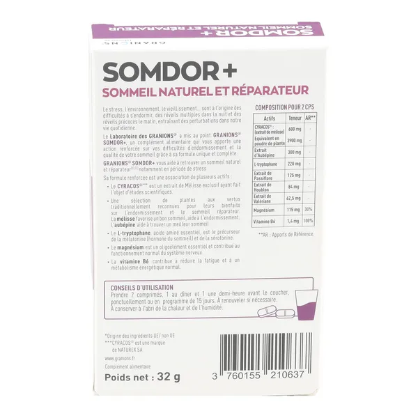 Granions Somdor+ comprimés