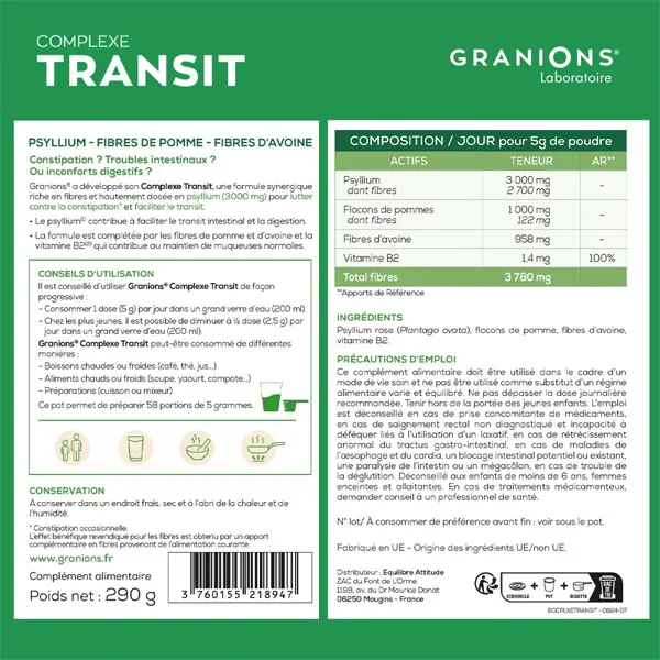 Granions Complexe Transit au psyllium poudre