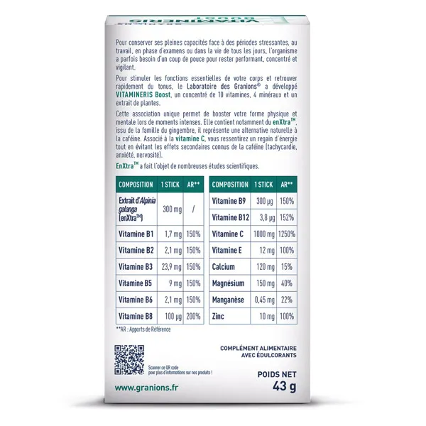 Granions Vitamineris Boost sticks