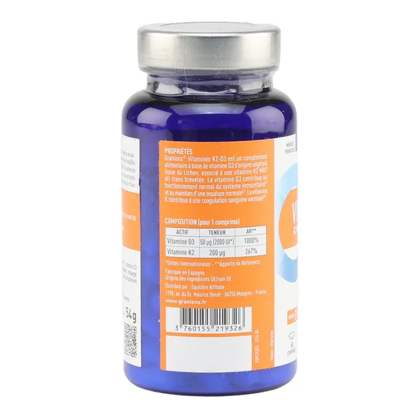 Granions Vitamines K2 D3 comprimés