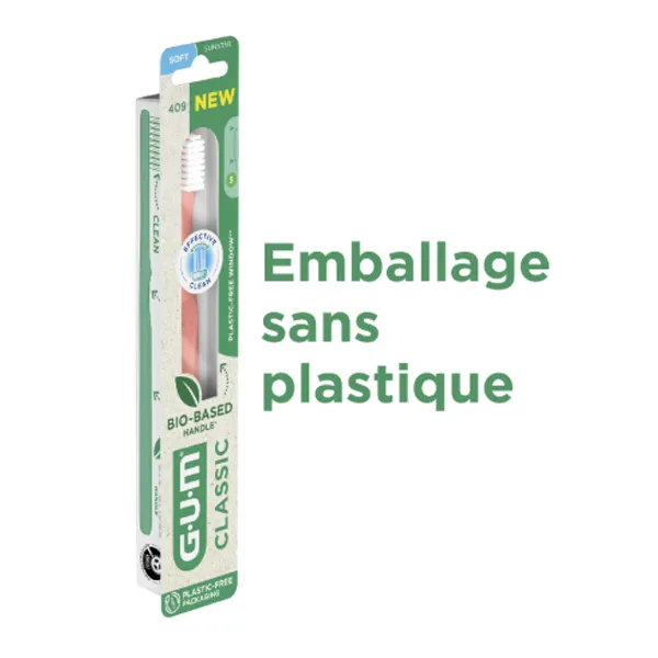 Gum Brosse à dents biosourcée medium Classic 410
