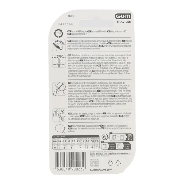 Gum Trav-Ler brossette interdentaire cylindrique