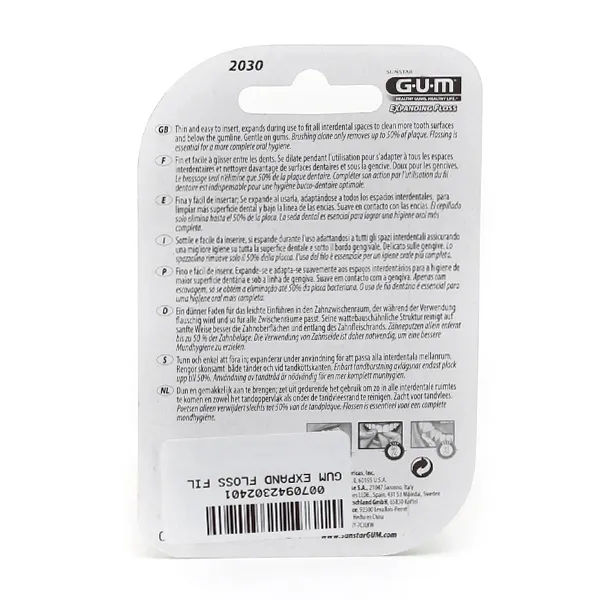 Gum Expanding Floss fil dentaire ciré 30 m