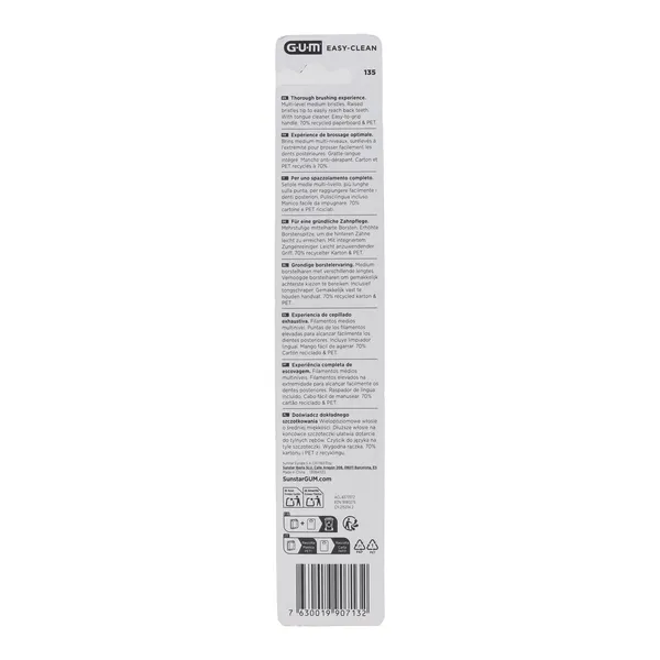 Gum Easy Clean Brosse à dents Medium 135