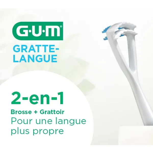 Gum HaliControl Gratte-langue double action
