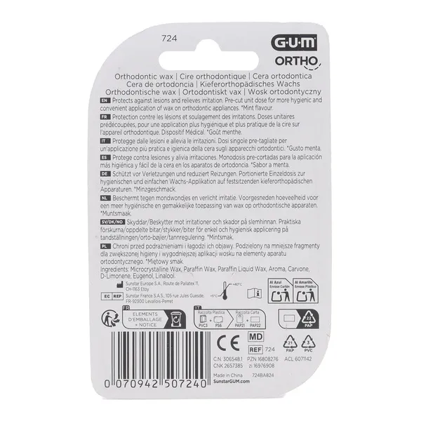 Gum Ortho cire orthodontique mentholée