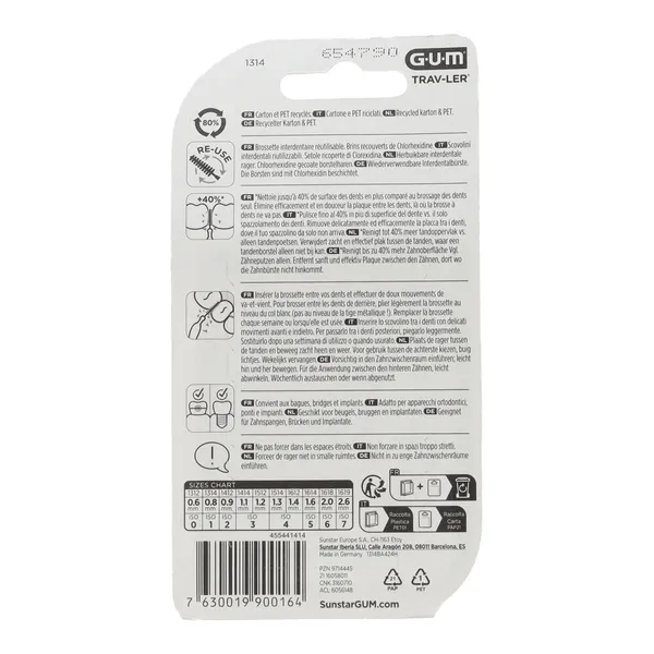 Gum Trav-Ler brossette interdentaire cylindrique