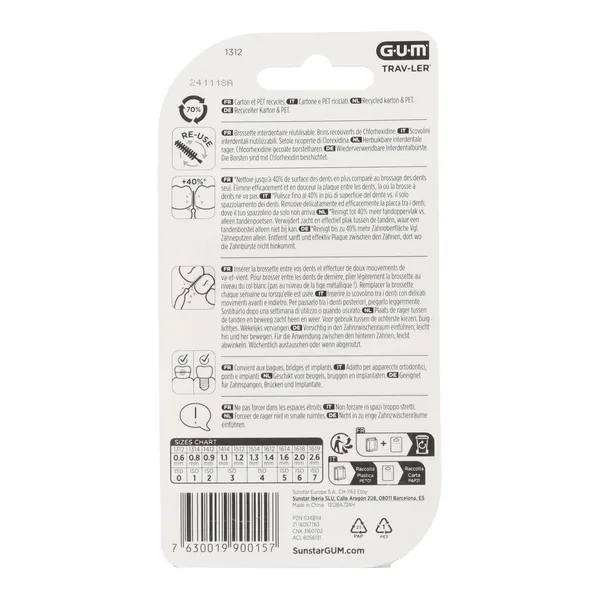 Gum Trav-Ler brossette interdentaire cylindrique