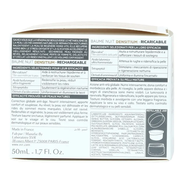 SVR Densitium baume nuit Correction globale