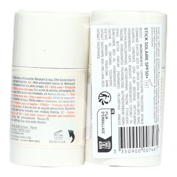 Embryolisse stick solaire SPF 50+