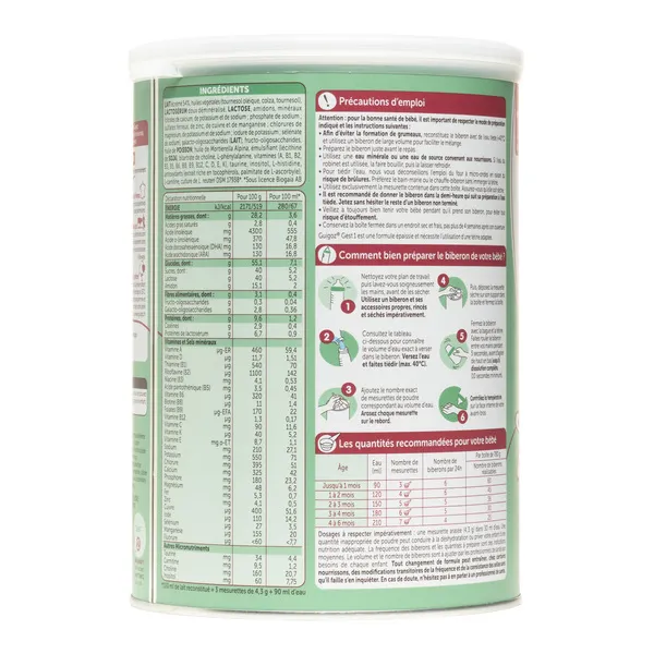 GuigozGest Formule Epaissie lait en poudre 1er âge