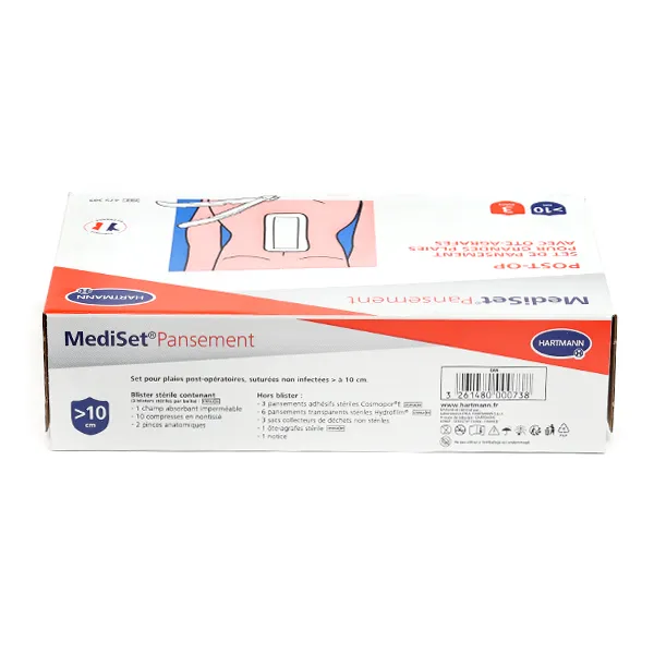 MediSet Pansement Post-Op Grandes plaies avec ôte-agrafes