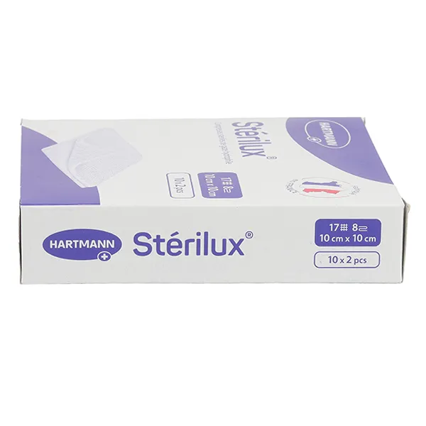 Stérilux compresse de gaze 10 cm x 10 cm