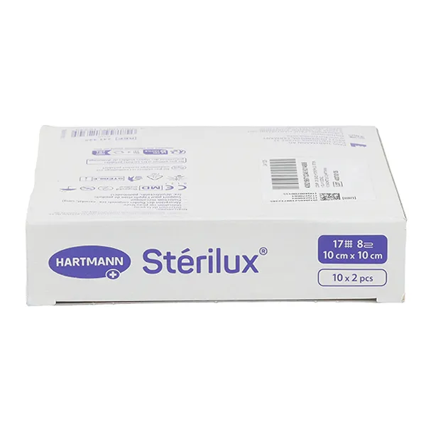 Stérilux compresse de gaze 10 cm x 10 cm