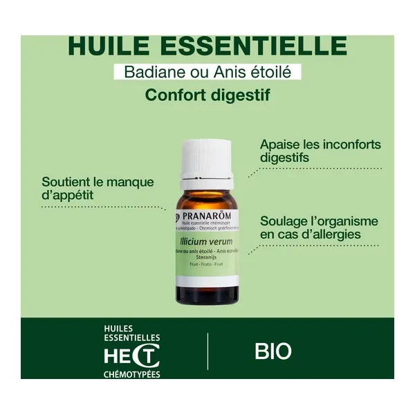 Pranarom huile essentielle Badiane Bio
