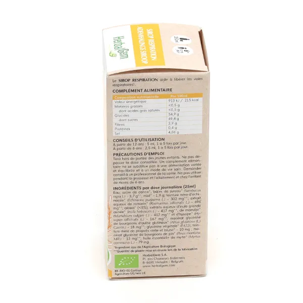 Herbalgem sirop respiration Bio