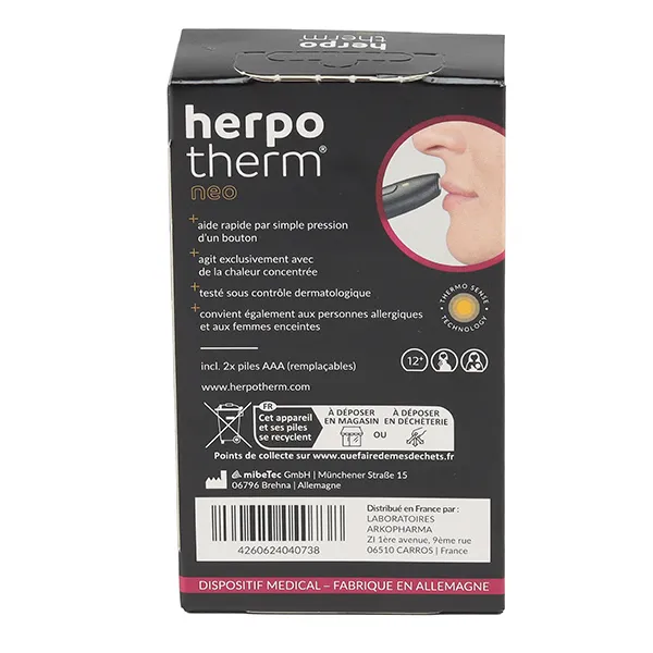 Herpotherm Neo Stick chauffant contre l'herpès labial