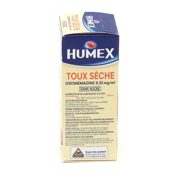 Humex Toux Sèche sirop sans sucre