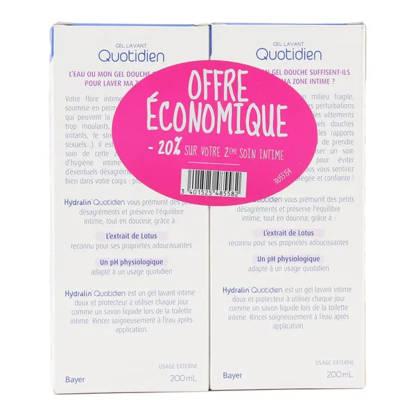 Hydralin Quotidien gel lavant intime