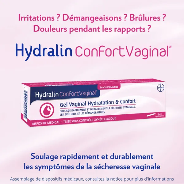 HydralinConfortVaginal gel vaginal hydratation et confort