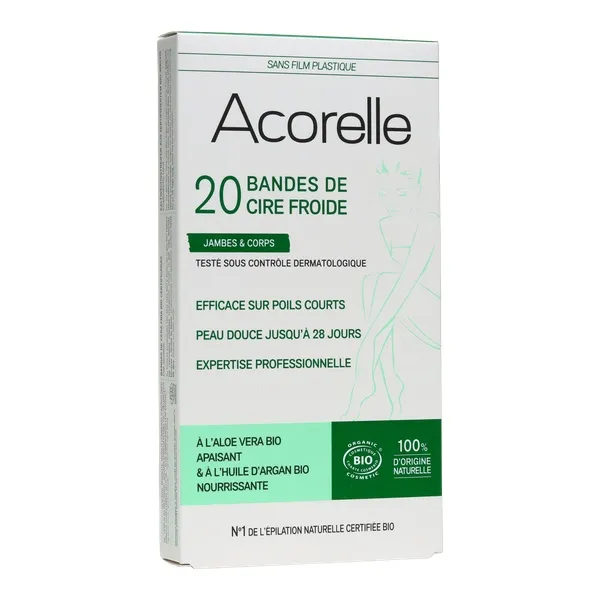 Acorelle bande cire froide Bio