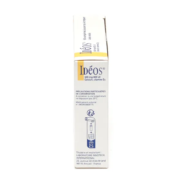 Ideos 500 mg/400 UI comprimés à croquer