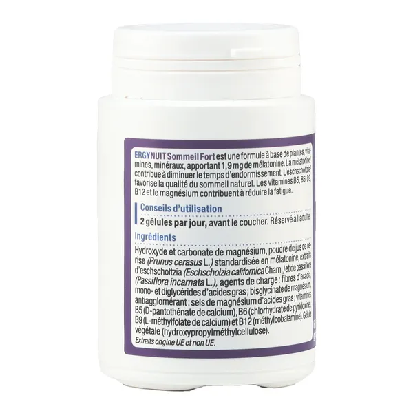 Nutergia ErgyNuit Sommeil Fort 1,9 mg gélules