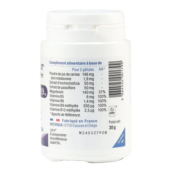Nutergia ErgyNuit Sommeil Fort 1,9 mg gélules