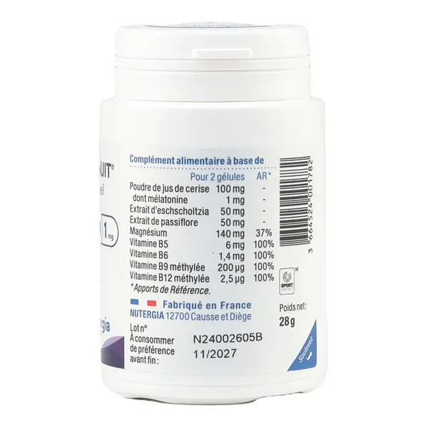 Nutergia Ergynuit Sommeil 1mg gélules