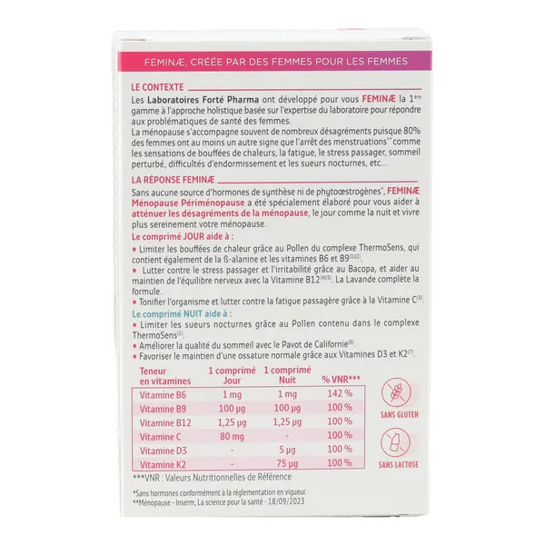 Forté Pharma Feminae Ménopause Périménopause comprimés