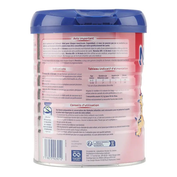 Novalac AR+ lait 2eme âge