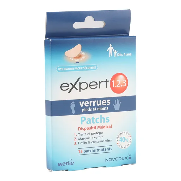Expert 123 Patchs verrues pieds et mains