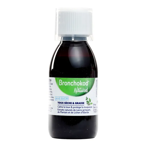 Bronchokod Naturel Sirop Toux sèche et grasse sans sucre