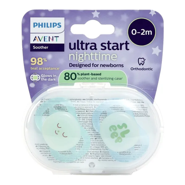 Avent Ultra Air sucette symétrique Nuit 0-2 mois