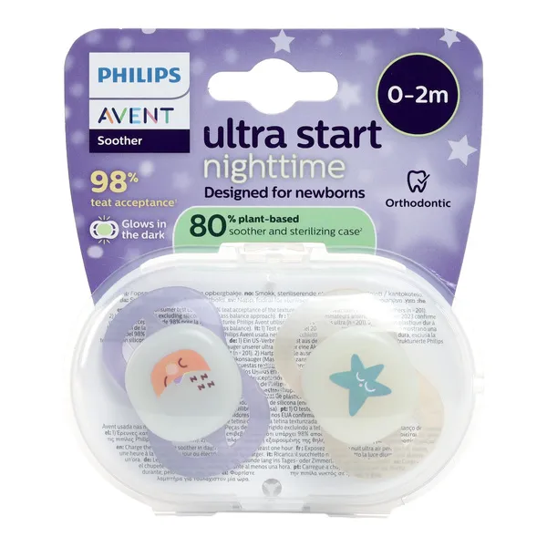 Avent Ultra Air sucette symétrique Nuit 0-2 mois