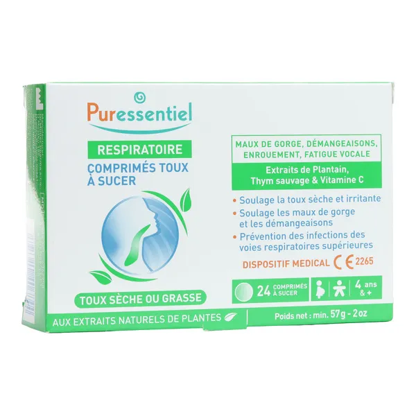 Puressentiel Respiratoire Comprimés toux à sucer