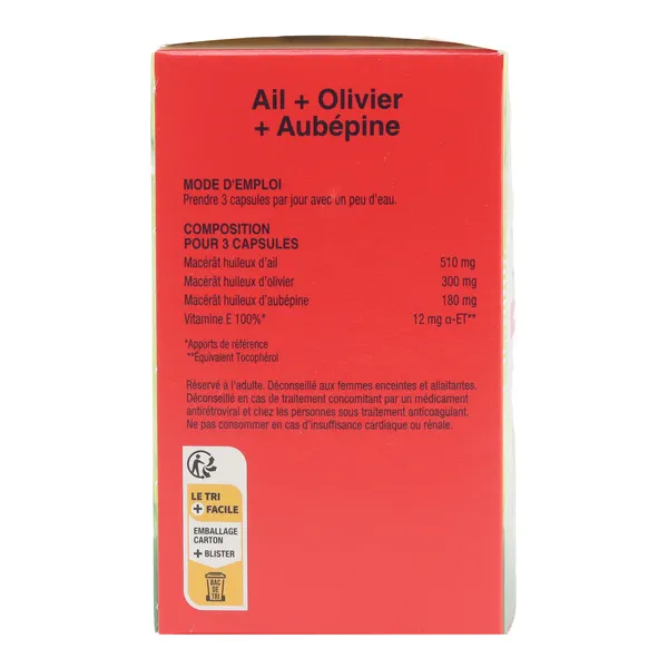 Biotechnie Ail Olivier Aubépine capsules